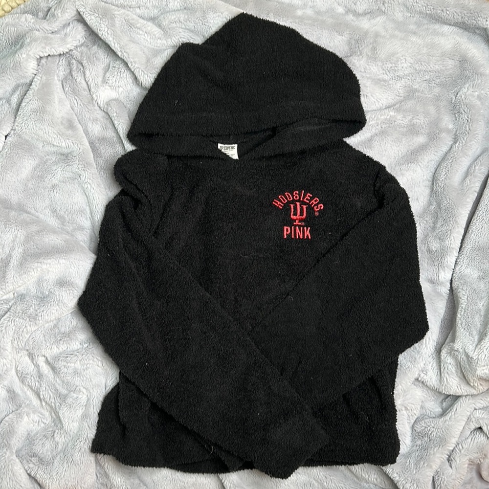 PINK Indiana Hoosiers Cropped Cozy Sweatshirt